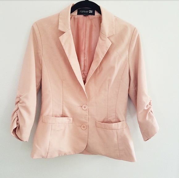 Forever 21 Jackets & Blazers - Blush pink blazer 3/4 sleeve